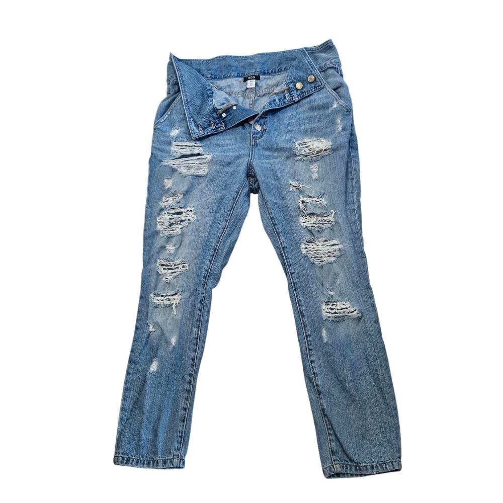 BDG Urban Outfitters Jeans 31 Distressed Asymmetrical Waist Button Fly Y2K